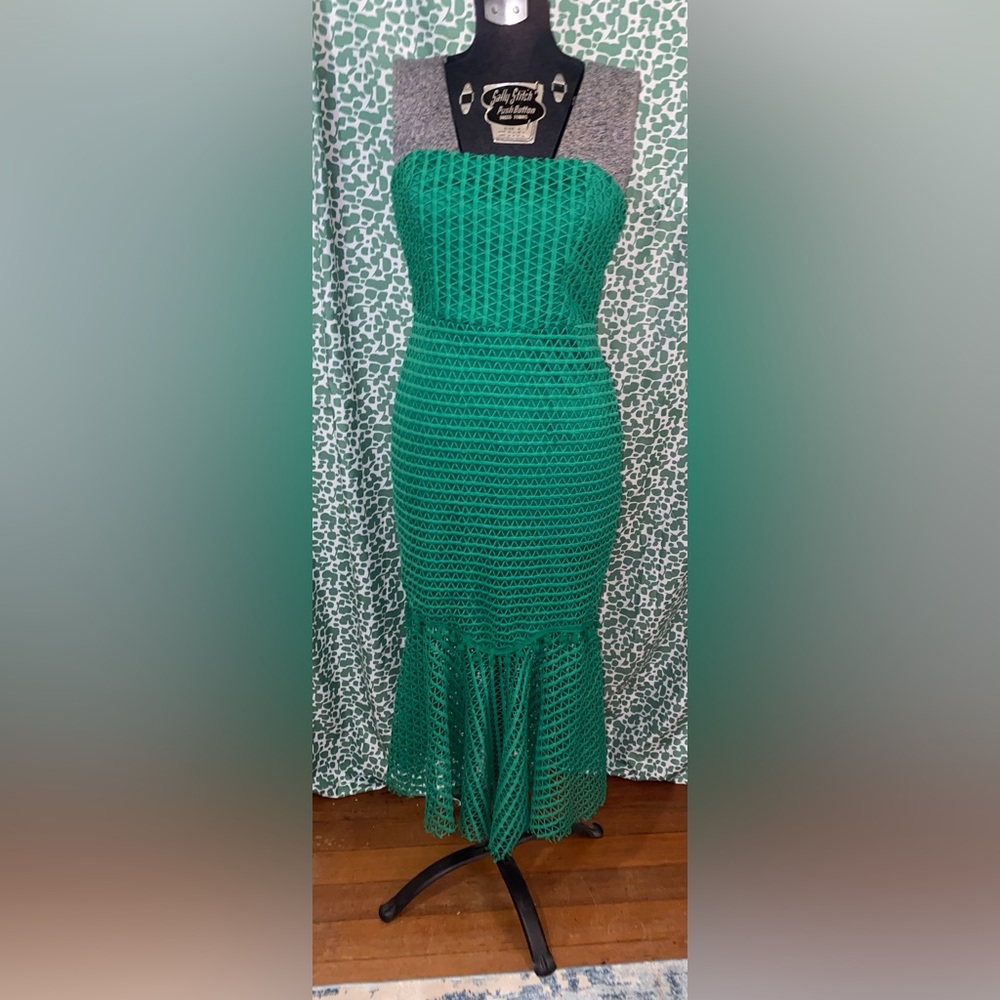 Chic Green Textured Dress